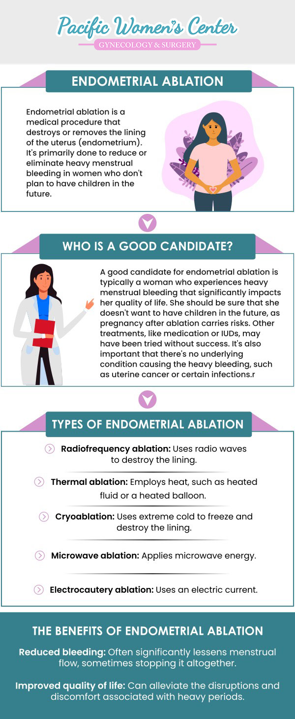 Have you ever had an infection of the uterus, endometrium, or endometrial hyperplasia? To lessen or eliminate heavy menstruation, the uterine endometrium's thin layer can be removed via a treatment called endometrial ablation. This procedure does not affect hormone levels and the uterus is not thought to be removed with this treatment. Endometrial ablation techniques include radiofrequency, freezing, heated balloons, microwave energy, and electrosurgery. Dr. Richard Beyerlein MD, CPI, FACOG, and Tamara A. Stenshoel, MD, FACOG has experience in women's health helping to enhance life quality and lessen heavy bleeding with endometrial ablation. To learn more about the procedure, contact us or visit us online to book an appointment. We are located at 911 Country Club Rd. Suite 222,, Eugene, OR 97401. Have you ever had an infection of the uterus, endometrium, or endometrial hyperplasia? To lessen or eliminate heavy menstruation, the uterine endometrium's thin layer can be removed via a treatment called endometrial ablation. This procedure does not affect hormone levels and the uterus is not thought to be removed with this treatment. Endometrial ablation techniques include radiofrequency, freezing, heated balloons, microwave energy, and electrosurgery. Dr. Richard Beyerlein MD, CPI, FACOG, and Tamara A. Stenshoel, MD, FACOG has experience in women's health helping to enhance life quality and lessen heavy bleeding with endometrial ablation. To learn more about the procedure, contact us or visit us online to book an appointment. We are located at 911 Country Club Rd. Suite 222,, Eugene, OR 97401.